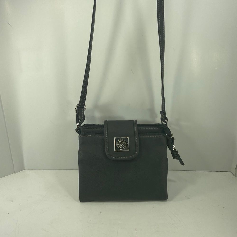 Womens crossover purse wallet gray